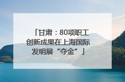 甘肃：80项职工创新成果在上海国际发明展“夺金”